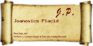 Joanovics Placid névjegykártya